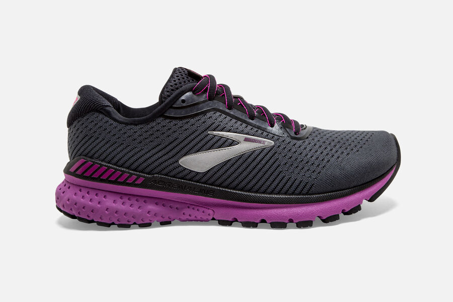 Brooks Adrenaline GTS 20 Womens Australia - Road Running Shoes - Blackpurple (062-HAFZR)